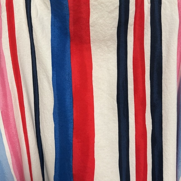 🆕 NWOT Lands’ End Colorful Striped Cotton Trapeze Twirl Dress Fully Lined Sz 12 - Picture 5 of 7